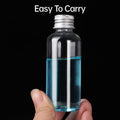 Premium 100pcs Clear 50ml PET Travel Bottles with Aluminium Caps