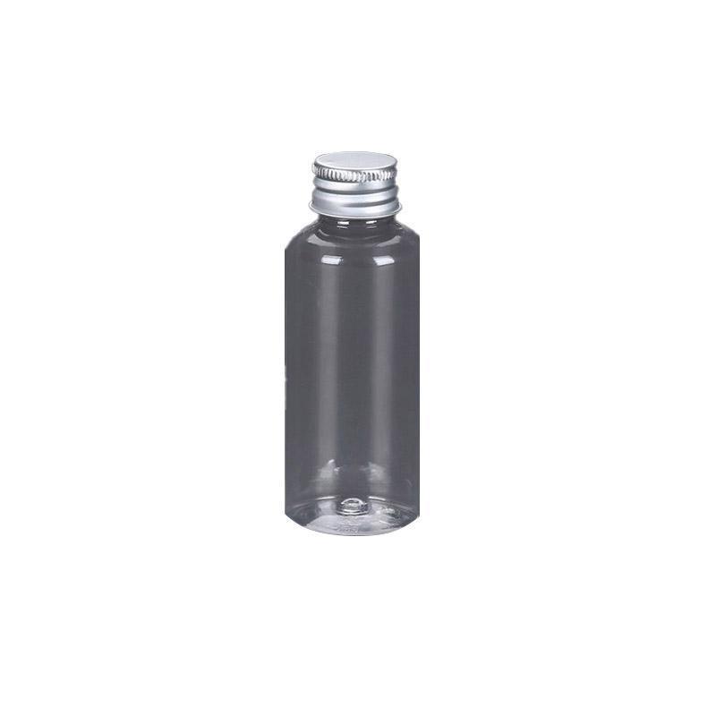 Premium 100pcs Clear 50ml PET Travel Bottles with Aluminium Caps