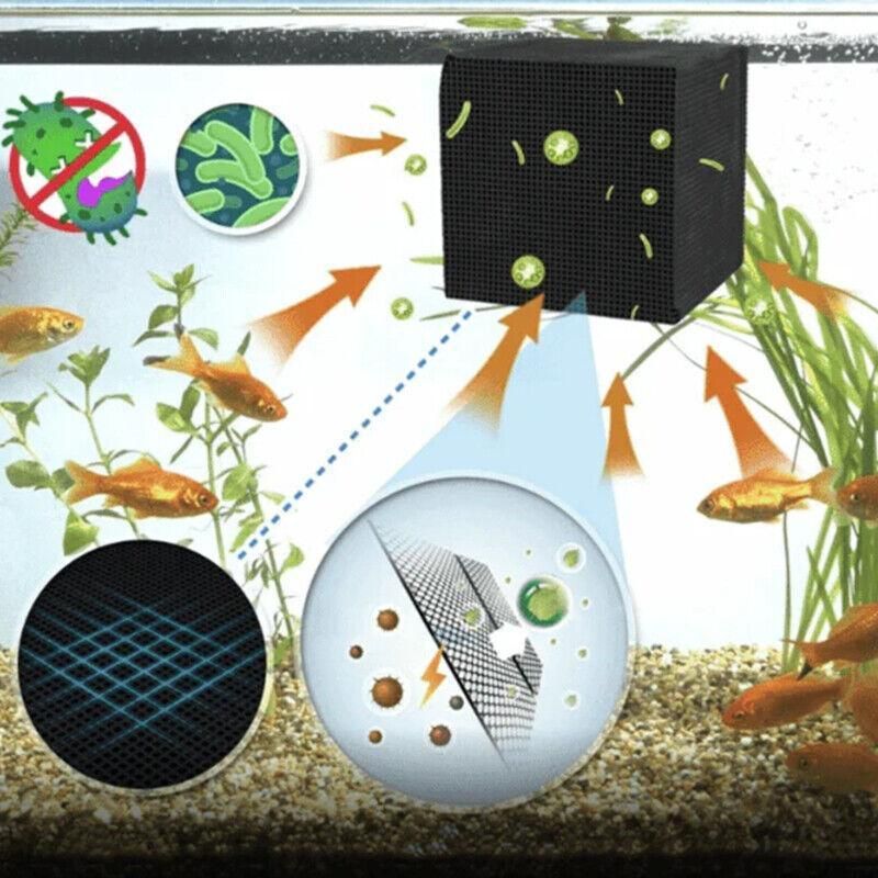 Premium Eco-Aquarium Carbon Filter Cube - 10 x 10 x 10cm
