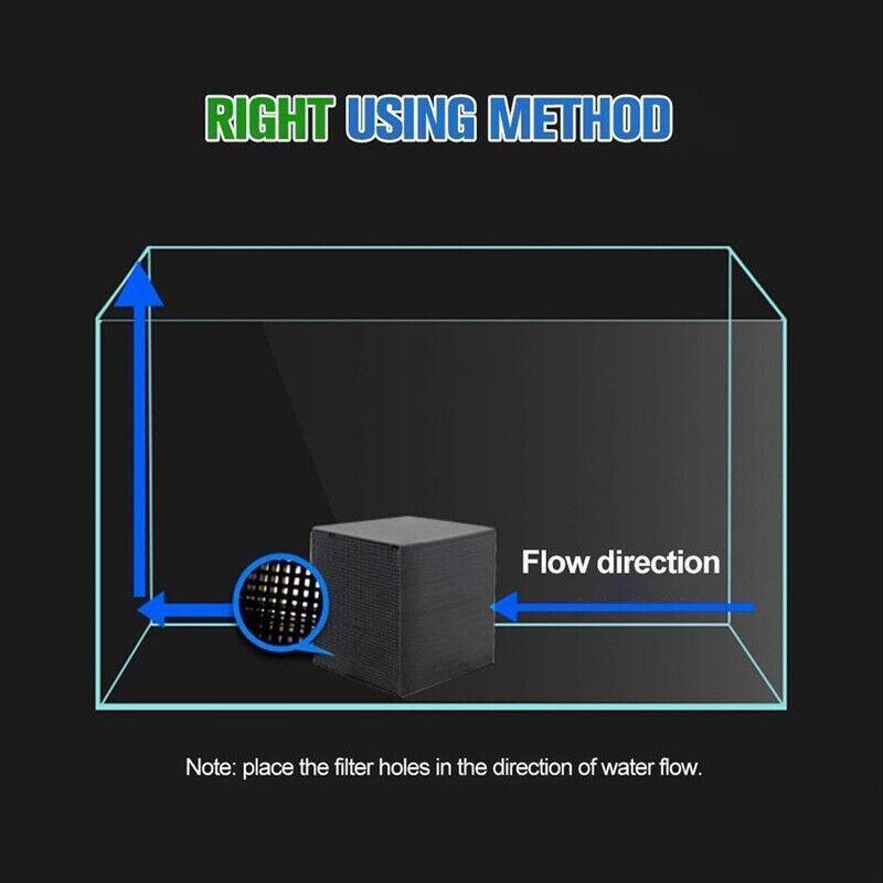Premium Eco-Aquarium Carbon Filter Cube - 10 x 10 x 10cm