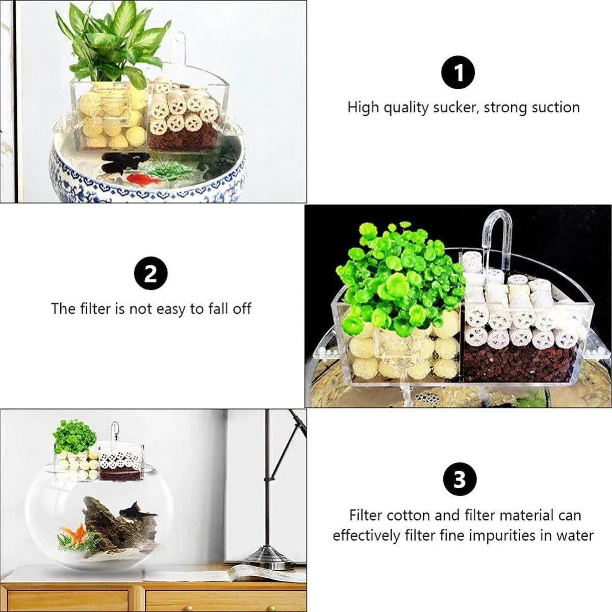 Premium Round Fish Tank External Filter Box - S