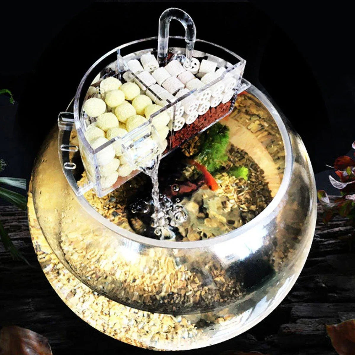 Premium Round Fish Tank External Filter Box - S