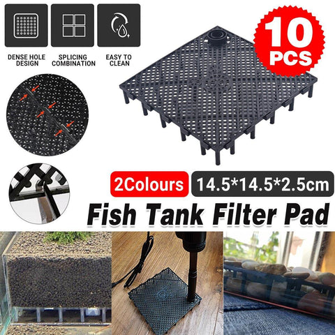 Premium Under Gravel Aquarium Filter Plates 10pcs - Clear