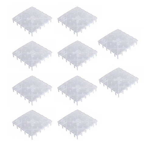 Premium Under Gravel Aquarium Filter Plates 10pcs - Clear