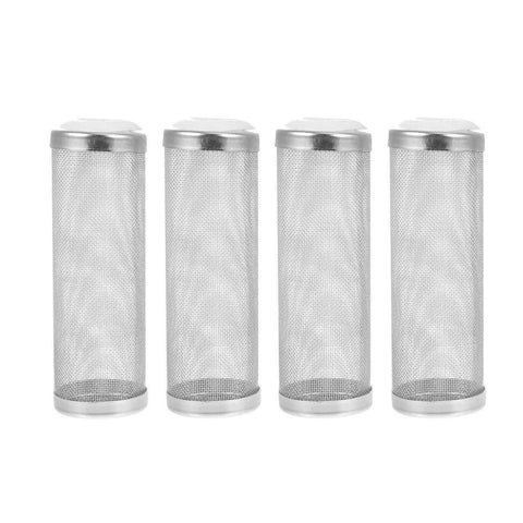 Premium Stainless Steel Shrimp Filter Guard 4pcs - White 12mm