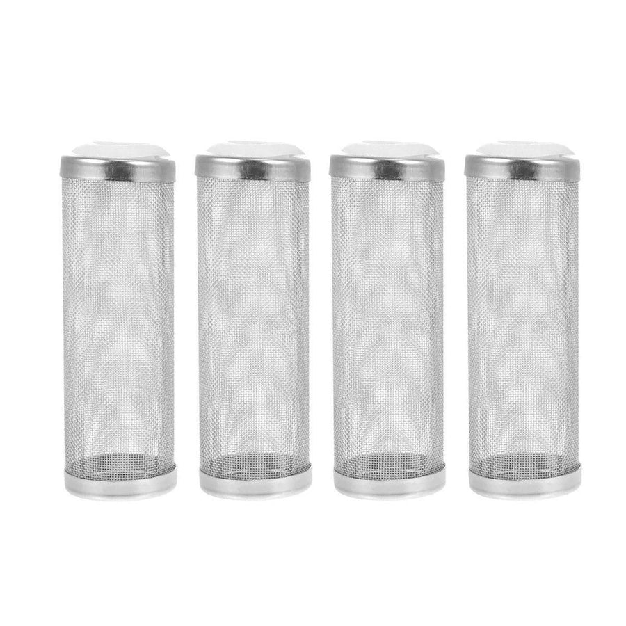 Premium Stainless Steel Shrimp Filter Guard 4pcs - White 12mm