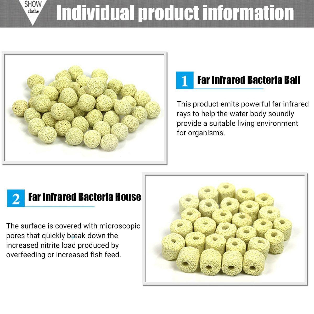 Premium Far Infrared Breathing Ring Aquarium Filter Media - 500g