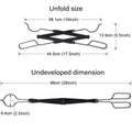 Folding Fireplace Tongs 66 cm - Durable Heat-Resistant Steel for Indoor/Outdoor Use - SuperSaverAU - view 1