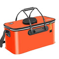 Portable Folding EVA Fishing Bucket Multi Use Live Fish Container with Strap - Black-35cm - SuperSaverAU - view 6