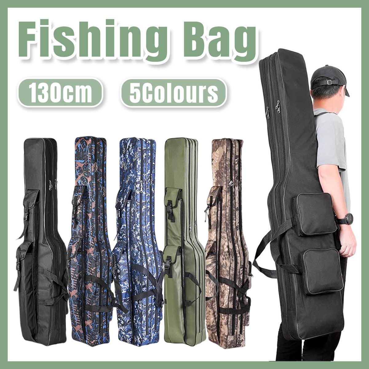 Premium Big Belly Fishing Rod Bag - Black, 130cm