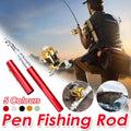 Mini Pen Fishing Rod Pocket Size Portable Telescopic Travel Fishing Pole Tool - Silver - SuperSaverAU - view 1