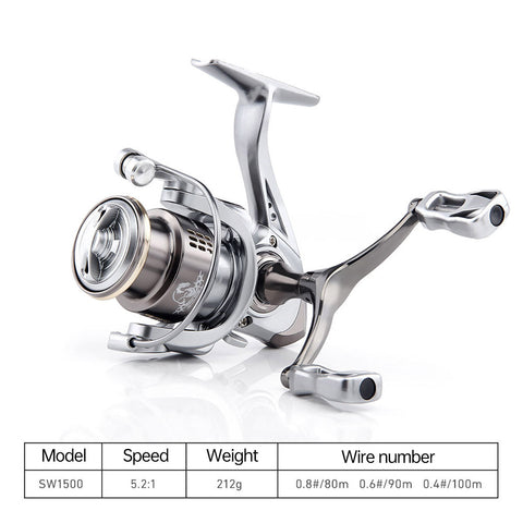 Double Handle Fishing Reel High-Speed Spinning Reel for Freshwater Saltwater - SW1500S - SuperSaverAU - view 2