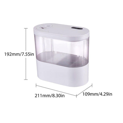 Mini Self-Circulating Desktop Fish Tank 4L Eco-Friendly Aquarium - Blue