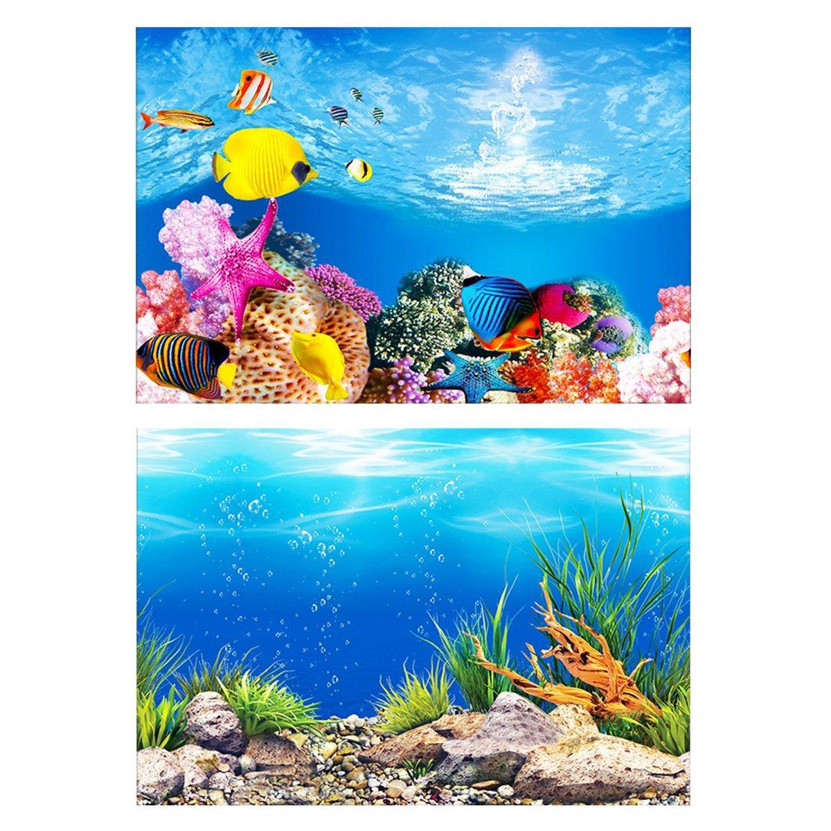 Premium Double-Sided Aquarium Background Sticker - A 50 x 102cm
