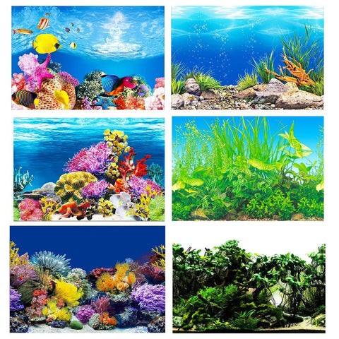 Premium Double-Sided Aquarium Background Sticker - H 50 x 102cm