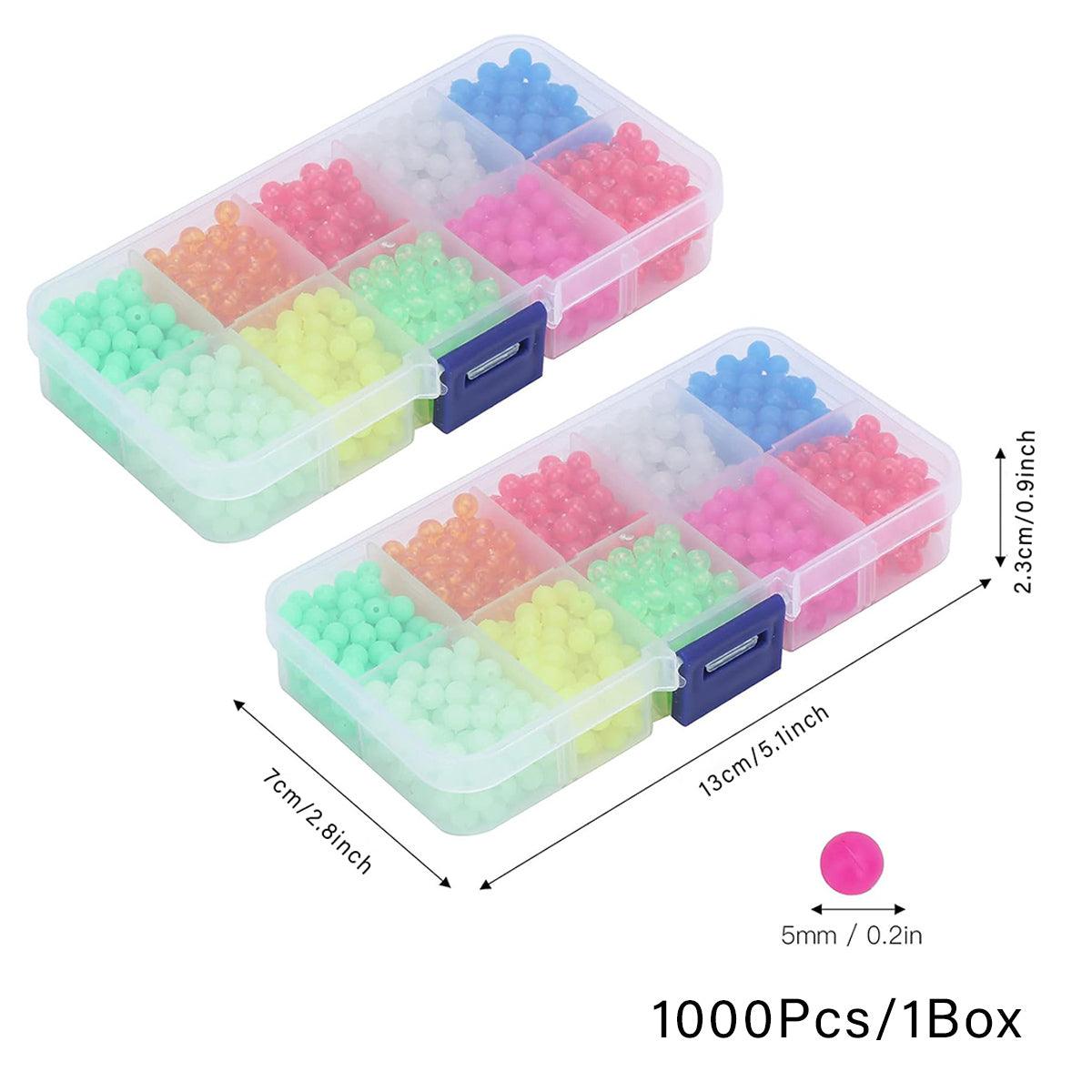 High Quality 2 Boxes of Round Colourful Fishing Beads Tackle Accessories Kit