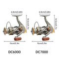 All-Metal Spinning Fishing Reel - CNC Alloy Wire Cup, Interchangeable Handle, 2000 Size