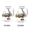 All-Metal Spinning Fishing Reel - CNC Alloy Wire Cup, Interchangeable Handle, 2000 Size - SuperSaverAU - view 4