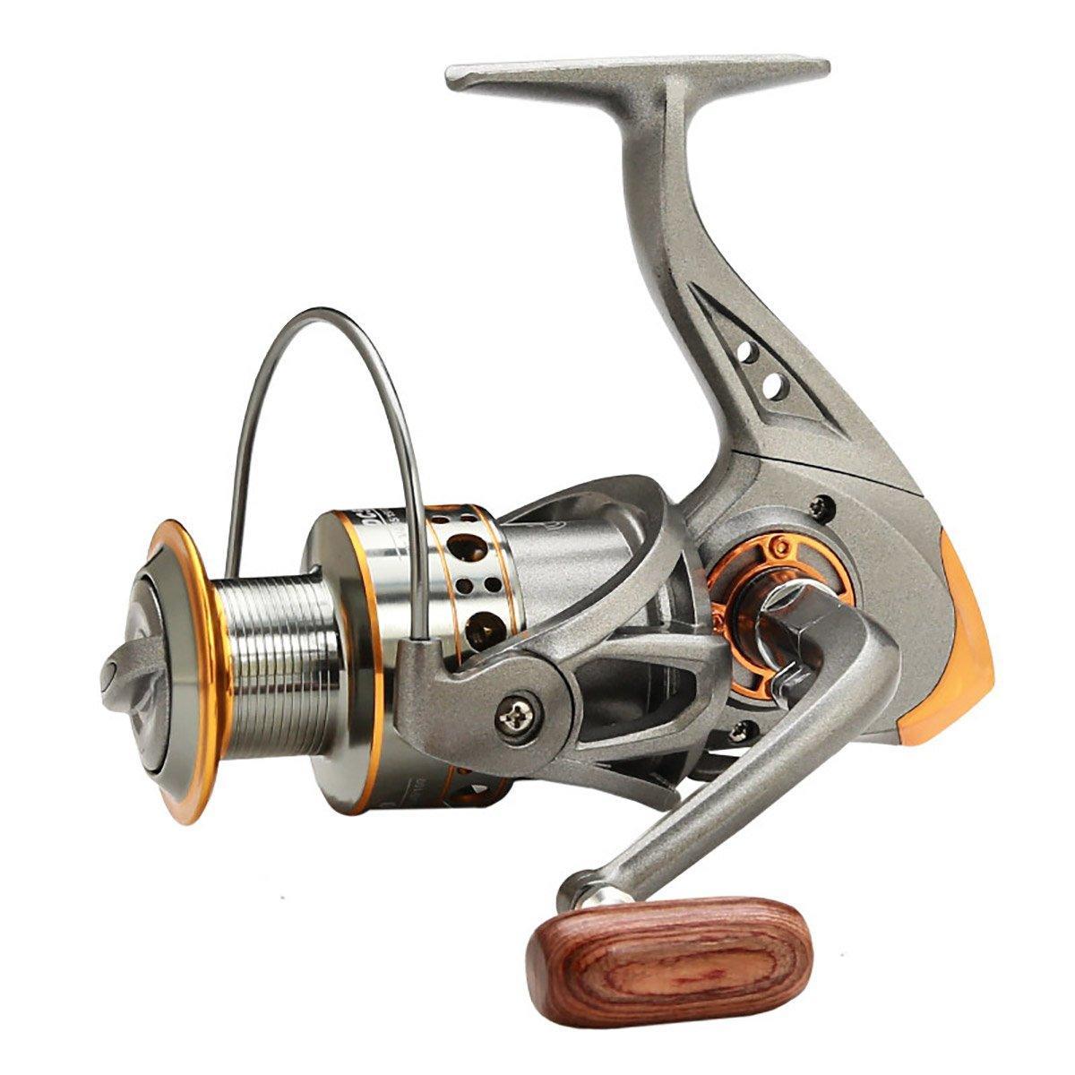 All-Metal Spinning Fishing Reel - CNC Alloy Wire Cup, Interchangeable Handle, 2000 Size