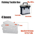 Premium Heavy Duty Fishing Tackle Box with 4 Removable Trays