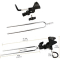 Premium Ground Insert Fishing Rod Holder Bracket - Black