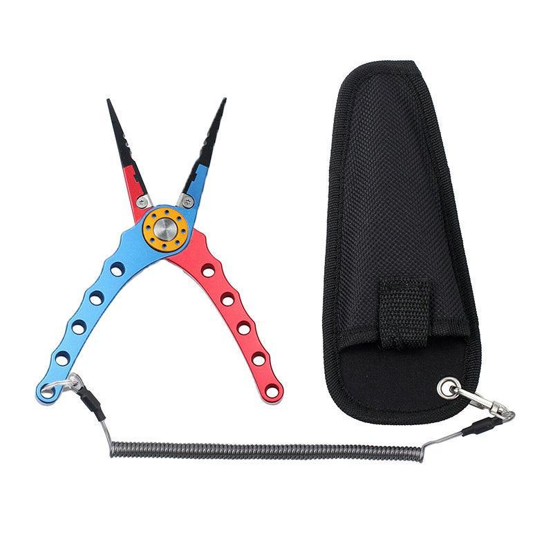 Aluminium Fishing Pliers Hook Remover Line Cutter Braid Mono Split Ring Fish Grip - Blue+Silver - SuperSaverAU - view 5
