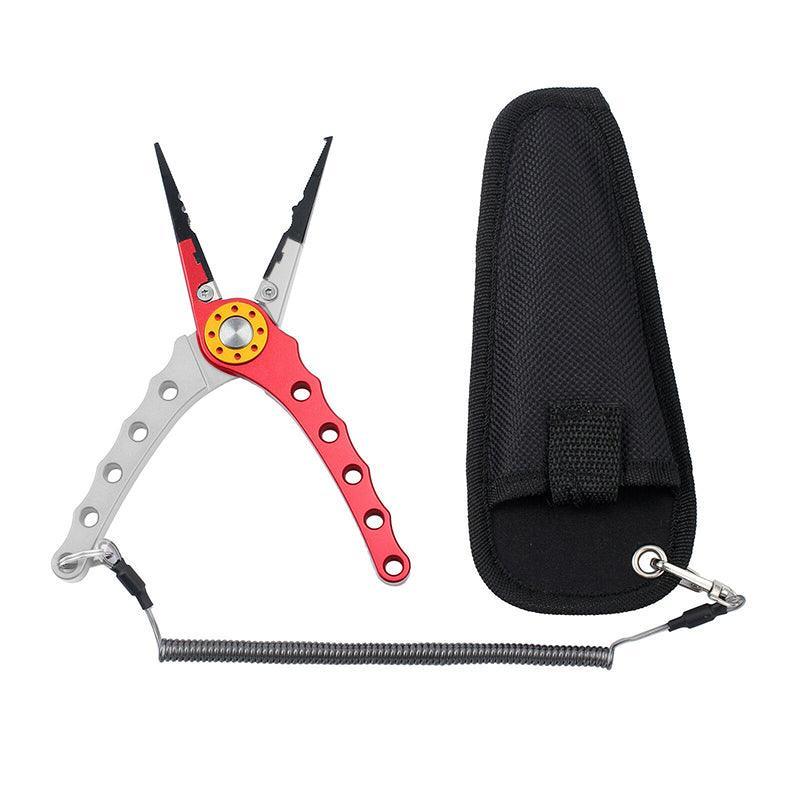 Aluminium Fishing Pliers Hook Remover Line Cutter Braid Mono Split Ring Fish Grip - Blue+Silver - SuperSaverAU - view 6