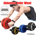 Premium Abdominal Muscle Roller Wheel with Kneeling Pad & Foam Handles - Red