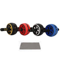 Premium Abdominal Muscle Roller Wheel with Kneeling Pad & Foam Handles - Red