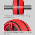 Premium Abdominal Muscle Roller Wheel with Kneeling Pad & Foam Handles - Red