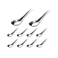Premium SUS304 Stainless Steel Flat Bottom Soup Spoons – 10 Pack