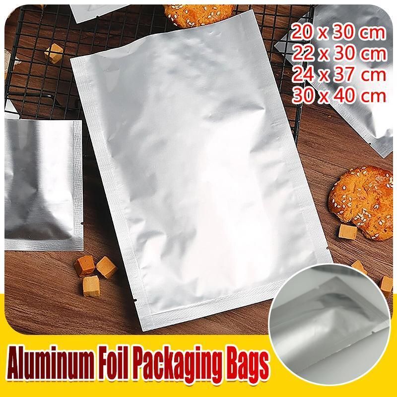 Premium Silver Open Top Aluminium Foil Food Packaging Bags – 22 x 30cm