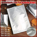 Premium Silver Open Top Aluminium Foil Food Packaging Bags – 22 x 30cm