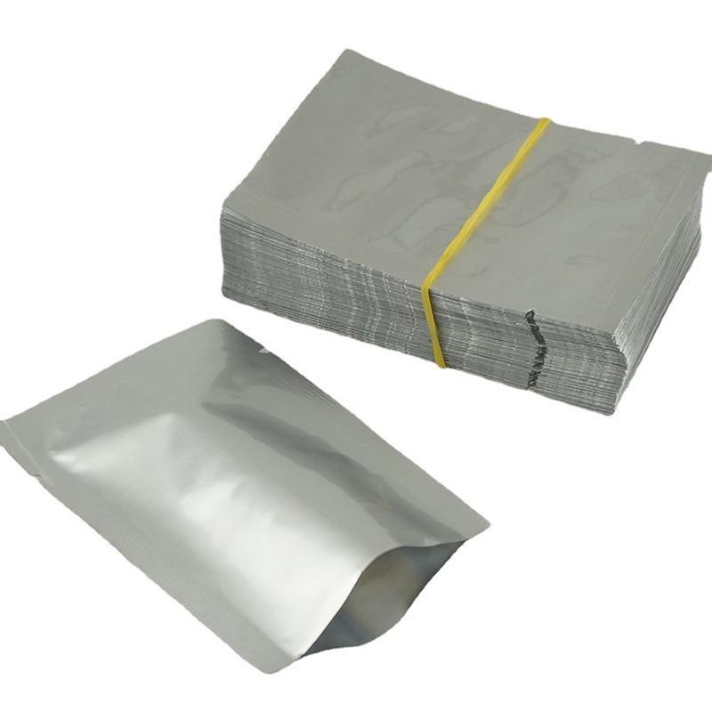 Silver Open Top Aluminum Foil Packaging Bags - 24X37CM, Vacuum Seal Food Pouches