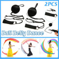 Premium Belly Dance Poi Balls Set with Adjustable Length - Black - SuperSaverAU - view 1