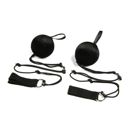 Premium Belly Dance Poi Balls Set with Adjustable Length - Black