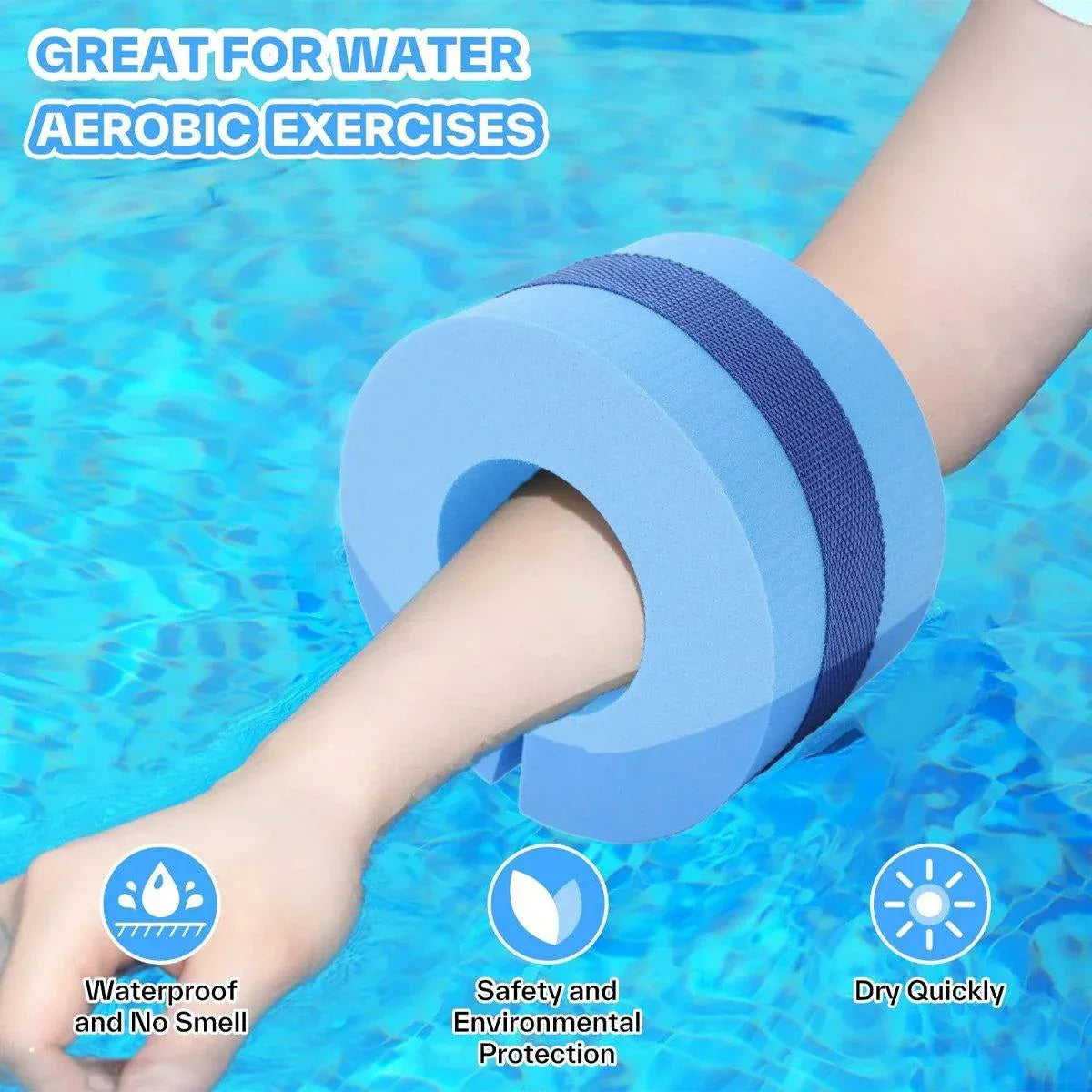 Premium EVA Swimming Buoyancy Float Rings – Blue 2 Pack