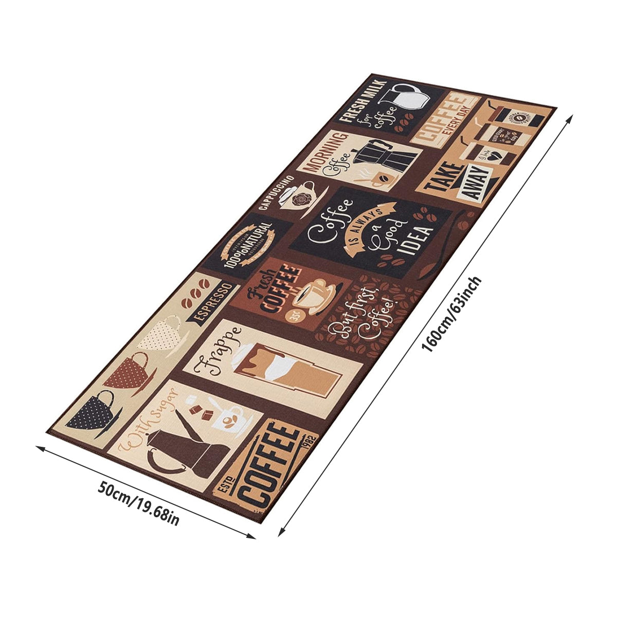 Premium Printed Non-Slip Kitchen Floor Mat – 160 x 50cm