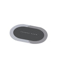 Premium Super Absorbent Diatom Mud Floor Mat – Grey Oval 50 x 80cm