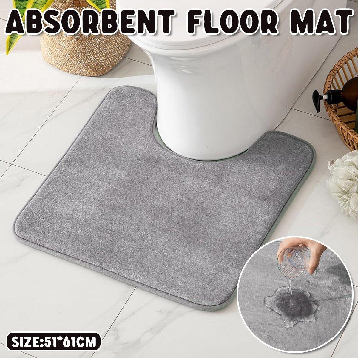Premium Water Absorbent Memory Foam Floor Mat – Silver Grey