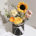 Premium 10 Pack Purple Round Hug Bucket Flower Arrangement Boxes 12x12cm