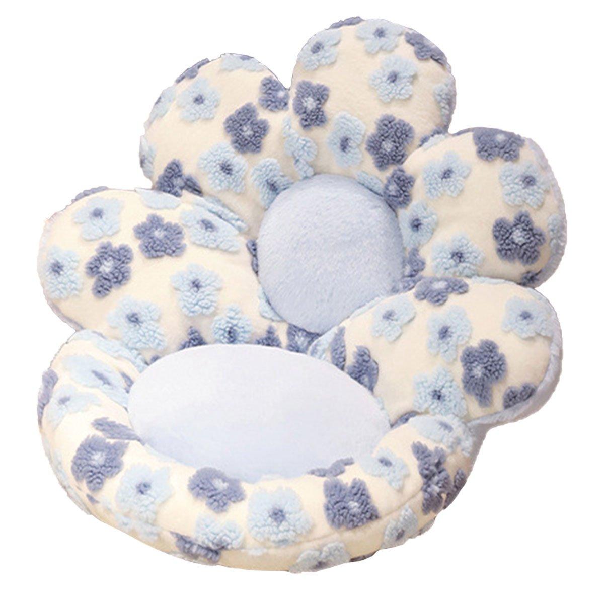 Flower Shaped Soft Seat Cushion - Cute Design for Home and Office, Green