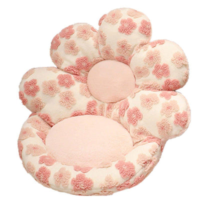 Flower Shaped Soft Seat Cushion - Cute Design for Home and Office, Green