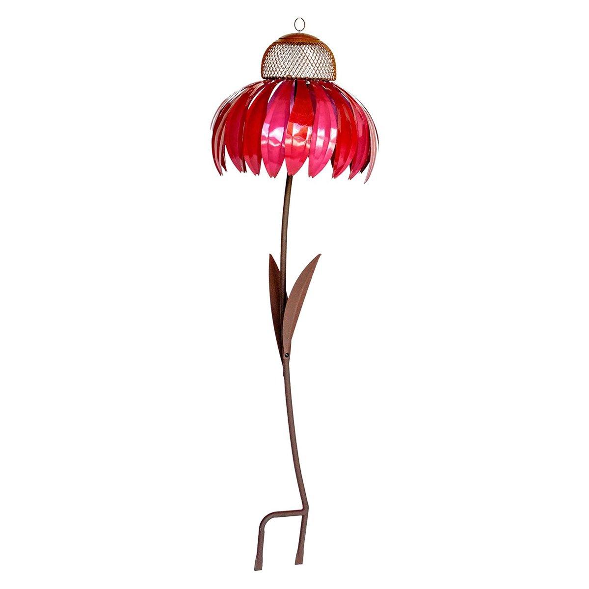 Premium Decorative Metal Flower Bird Feeder for Garden Hanging - 71.1cm
