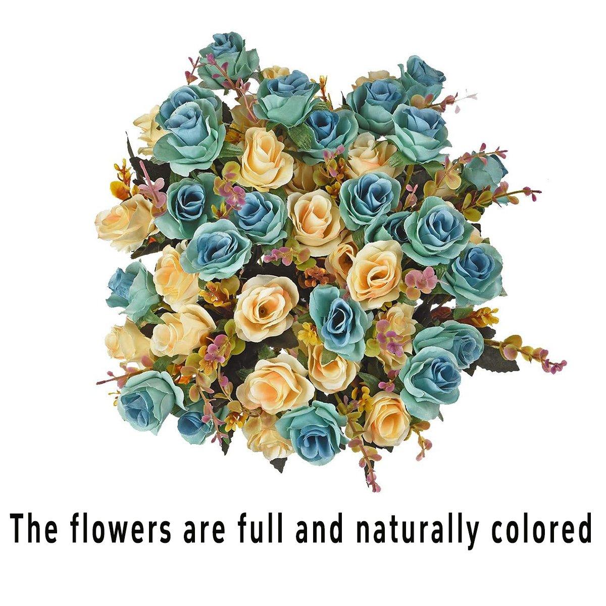 4pcs Artificial Flowers 13" Multicolour Floral Arrangement for Home Decor - SuperSaverAU - view 5