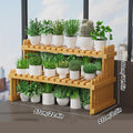 Premium 2-Tier Bamboo Plant Stand – Natural Bamboo