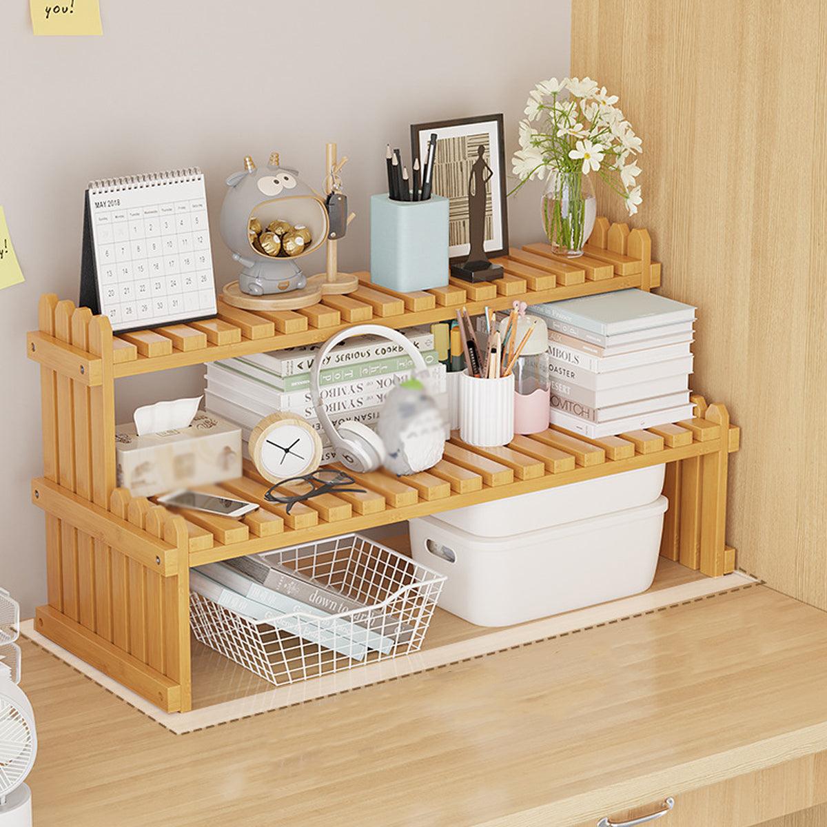 Premium 2-Tier Bamboo Plant Stand – Natural Bamboo