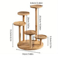 Premium Round Bamboo Tabletop Flower Stand – Multi-Tier Display Rack