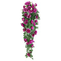 Premium Artificial Rose Hanging Garland Vines – Purple 2 Pack