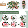 2PCS Artificial Rose Garland Hanging Vines 90 cm - Silk Cloth & Plastic Decor - SuperSaverAU - view 3